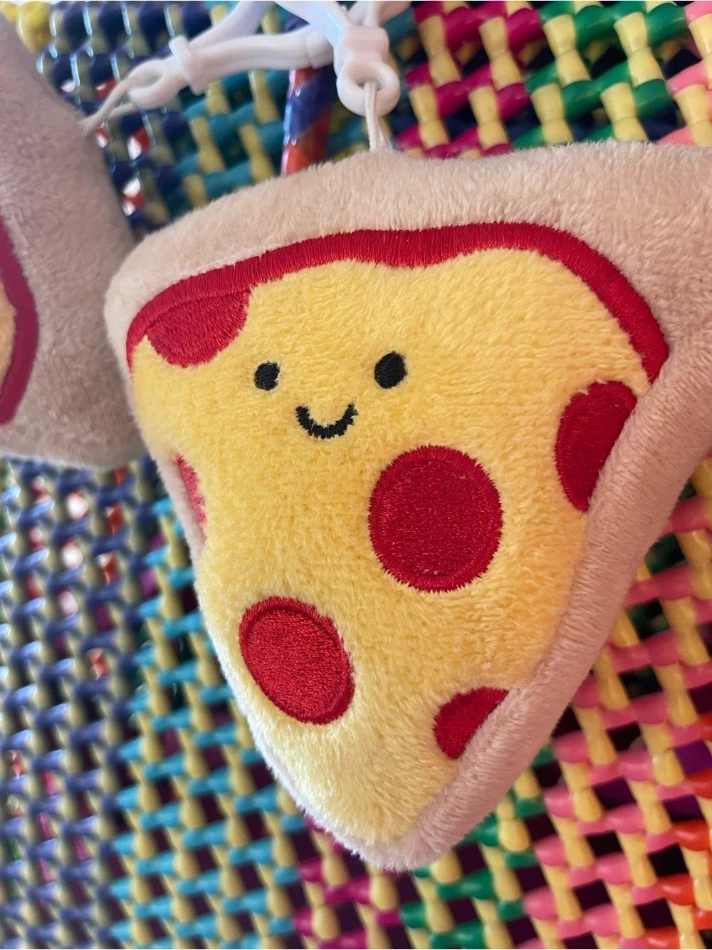 Plush Pizza Slice Keychain Trio - Yellow & Red